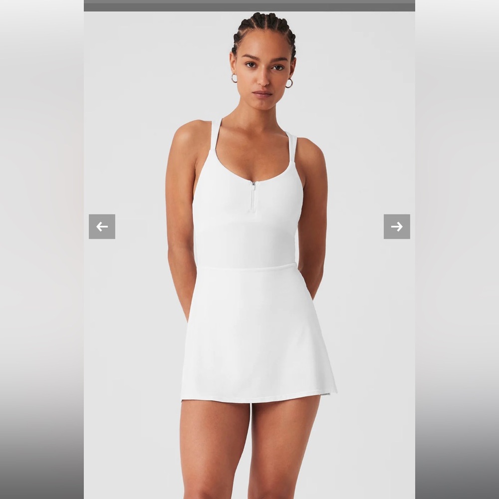 Alosoft showcase White Zip-Front Dress